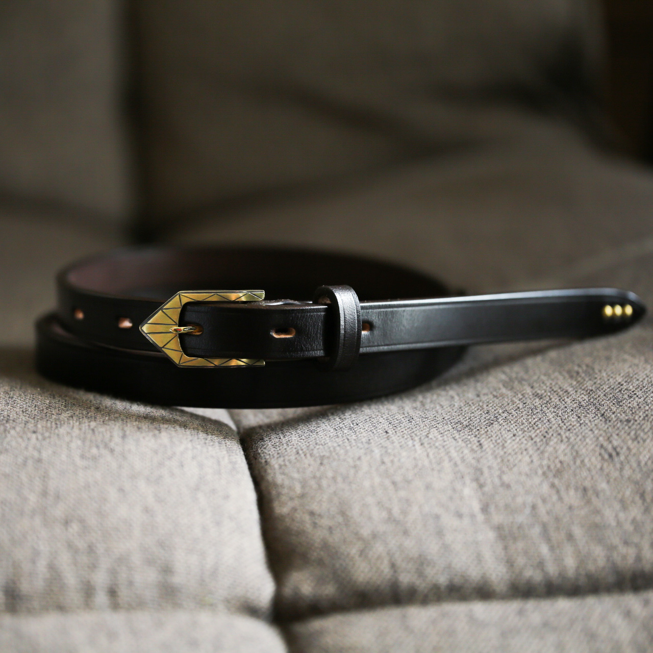 Lonesome. ロンサム シャックルバックルベルト 32インチ ブラック SHACKLE BUCKLE BELT シャックルバックルベルト UKブライドル